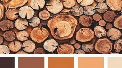 درجات اللون البني في الخشب