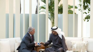رئيس الإمارات والعاهل الأردني يؤكدان على ضرورة حل «الدولتين» في مسار السلام بالمنطقة