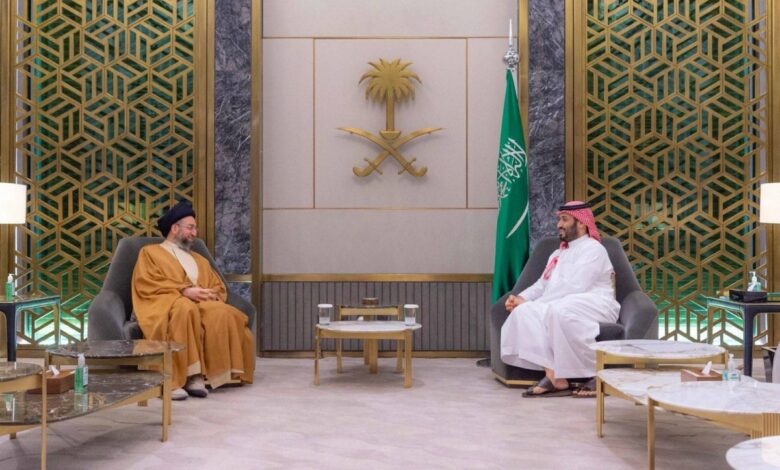ولي العهد السعودي يستقبل زعيم تيار الحكمة العراقي